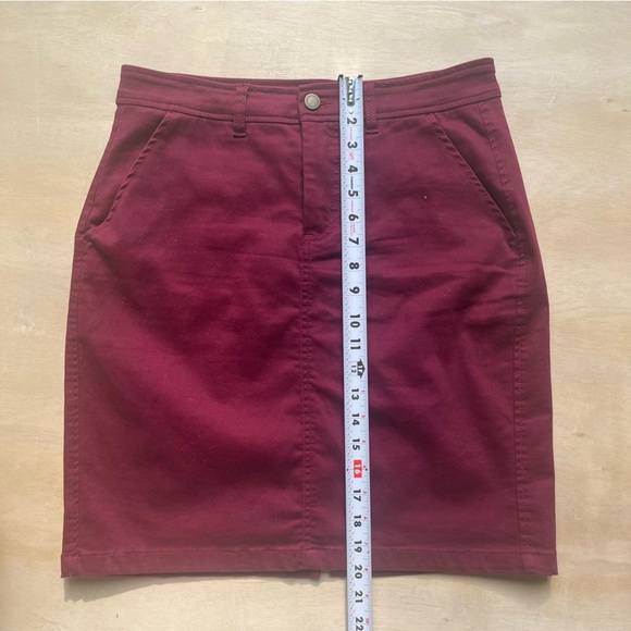 Women’s maroon red casual denim skirt size 10 office work business 41 hawthorn - Picture 8 of 12